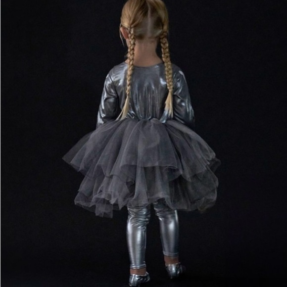 Pottery Barn Kids Silver Tutu Dress Skeleton Costume - Picture 3 of 14